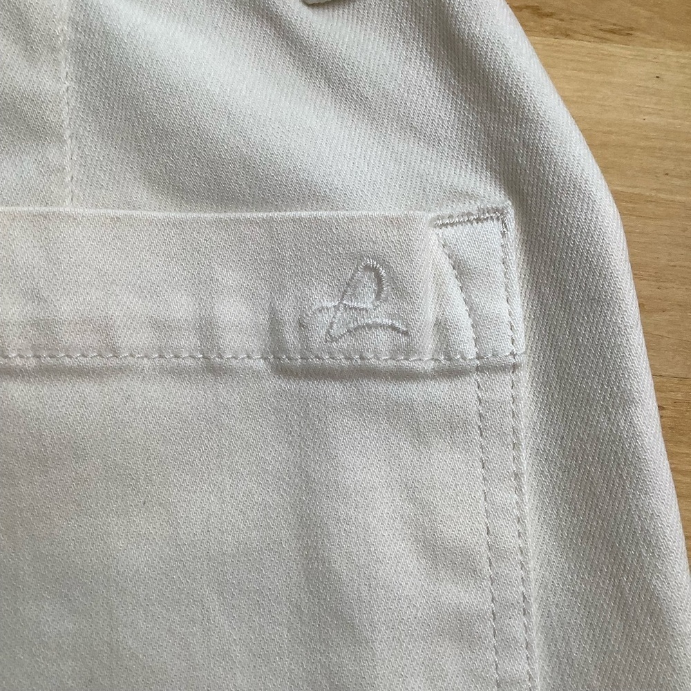DL1961 Hepburn High Rise Wide Leg Ankle Jeans White Eggshell 25 EUC - Picture 9 of 16